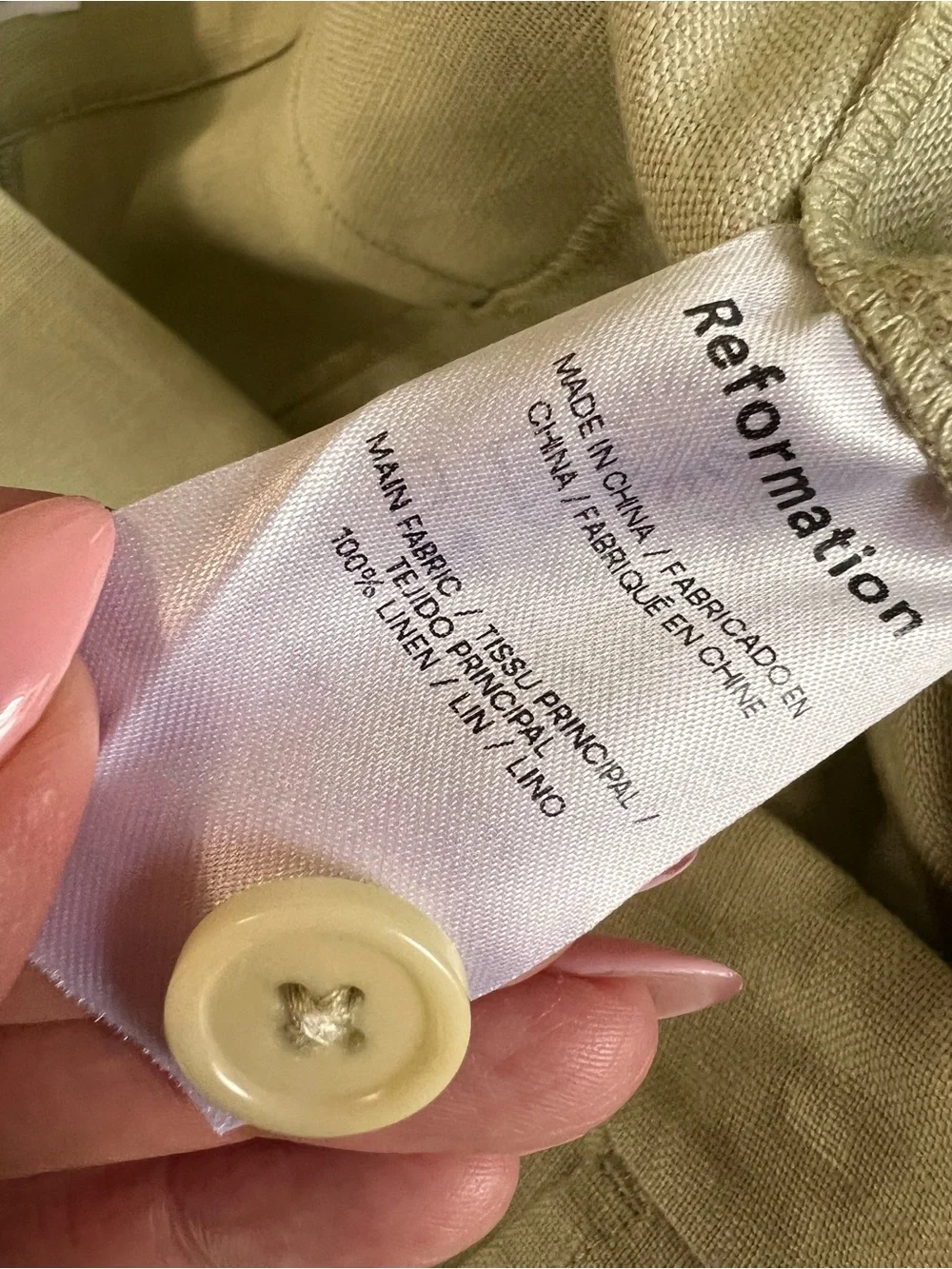 Reformation Vesta Linen Pants Women’s Size 6 Wide Leg Pleated Minimalist Work